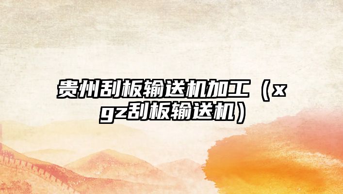 貴州刮板輸送機(jī)加工（xgz刮板輸送機(jī)）