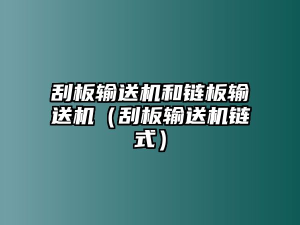 刮板輸送機(jī)和鏈板輸送機(jī)(刮板輸送機(jī)鏈?zhǔn)剑? class=