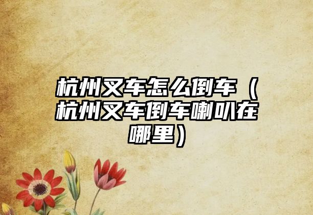 杭州叉車怎么倒車(杭州叉車倒車?yán)仍谀睦铮? class=