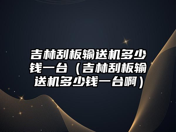 吉林刮板輸送機(jī)多少錢一臺(tái)(吉林刮板輸送機(jī)多少錢一臺(tái)?。? class=