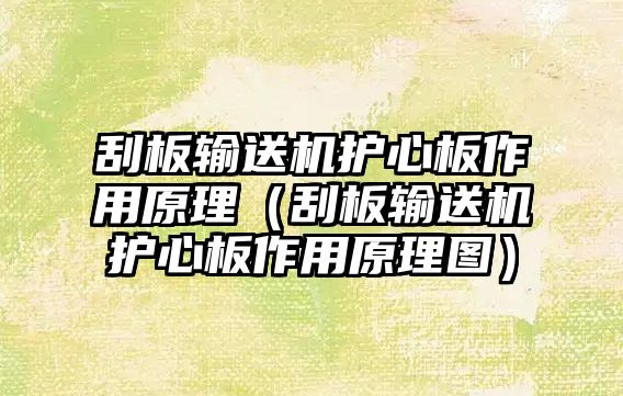 刮板輸送機(jī)護(hù)心板作用原理（刮板輸送機(jī)護(hù)心板作用原理圖）